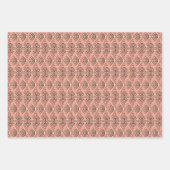 Blush Roze en Bruin Geometrisch Mozaïek Inpakpapier Vel (Voorkant)