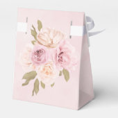 Blush roze en crème Rozen grafische Vrijgezellenfe Bedankdoosjes (Achterkant)