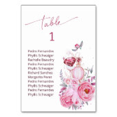 Blush Roze en Diamanten Bruiloftsfeest Kaart (Voorkant)