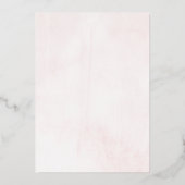 Blush roze en  draden Vrijgezellenfeest Echte Folie Uitnodiging (Achterkant)