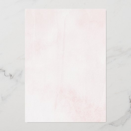 Blush roze en draden Vrijgezellenfeest Echte Folie Uitnodiging (Achterkant)