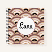 Blush Roze en Dusk Paarse Art Deco  Notitieboek (Voorkant)