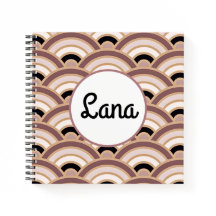 Blush Roze en Dusk Paarse Art Deco 