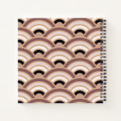 Blush Roze en Dusk Paarse Art Deco  Notitieboek (Achterkant)