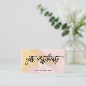 Blush Roze en Faux Gold Marble Gift Certificate (z Kortingskaartje (Staand voorkant)