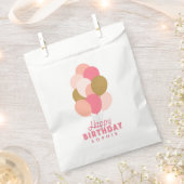Blush Roze en Faux Gouden Ballonnen Gelukkige Verj Bedankzakje (Geknipt)