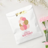 Blush Roze en Faux Gouden Ballonnen Gelukkige Verj Bedankzakje (Gezegeld)