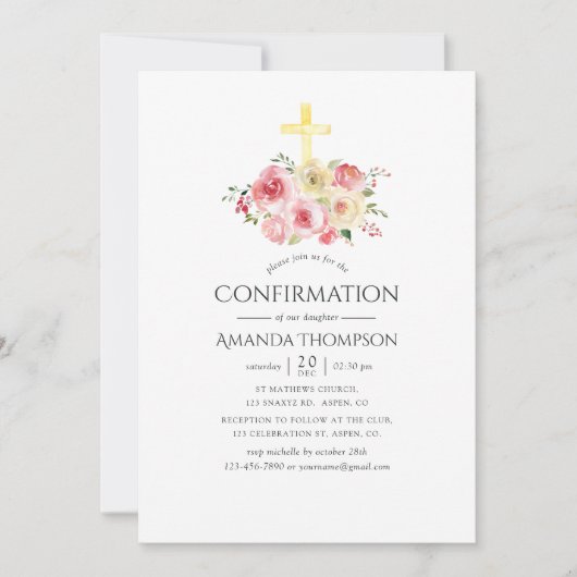 Blush roze en gele bevestiging van de flacon kaart (Voorkant)