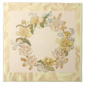  Blush roze en gele bloemen Tegeltje (Voorkant)