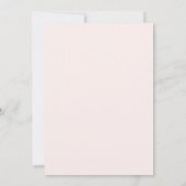 Blush roze en Geometrische Rozen Floral | Weddensc Kaart (Achterkant)