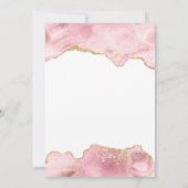 Blush roze en Gold Agate 100th Birthday Kaart (Achterkant)