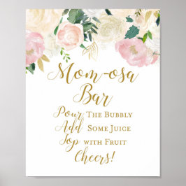 Blush Roze en Gold Baby shower Sign Poster