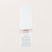 Blush roze en Gold Bruskes Visitekaartje (Binnenkant ongevouwen)