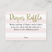 Blush roze en Gold Diaper kaarten (Voorkant)