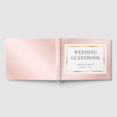 Blush roze en Gold Elegant Simple Modern Wedding Gastenboek (Volledig)