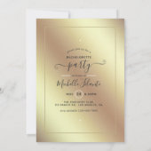 Blush roze en Gold Fashionista Bachelorette Invit Kaart (Achterkant)