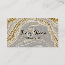 Blush Roze en Gold Faux Glitter Visitekaartje