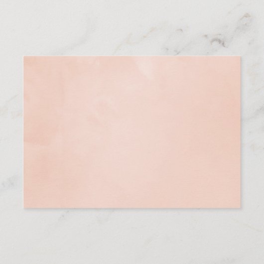 Blush roze en Gold Floral Vrijgezellenfeest displa Informatiekaartje (Achterkant)