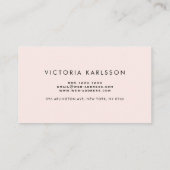 Blush roze en Gold Foil Bruske Stroke Visitekaartje (Achterkant)