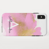 Blush Roze en Gold Foil Wash Girly Case-Mate iPhone Case (Achterkant (horizontaal))