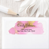 Blush Roze en Gold Foil Wash Girly Etiket (Insitu)