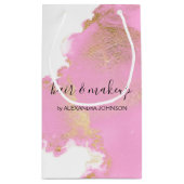 Blush Roze en Gold Foil Wash Girly Klein Cadeauzakje (Achterkant)