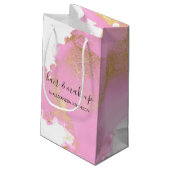 Blush Roze en Gold Foil Wash Girly Klein Cadeauzakje (Achterkant Gekanteld)