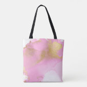 Blush Roze en Gold Foil Wash Girly Tote Bag (Achterkant)