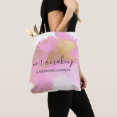 Blush Roze en Gold Foil Wash Girly Tote Bag (Dichtbij)