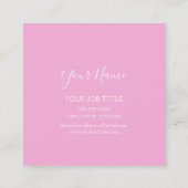 Blush Roze en Gold Foil Wash Girly Vierkante Visitekaartje (Achterkant)