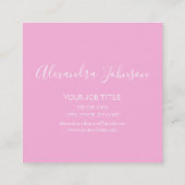 Blush Roze en Gold Foil Wash Girly Vierkante Visitekaartje (Achterkant)