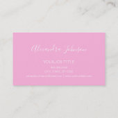 Blush Roze en Gold Foil Wash Girly Visitekaartje (Achterkant)