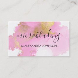 Blush Roze en Gold Foil Wash Girly Visitekaartje