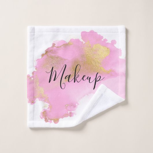 Blush Roze en Gold Foil Wash Girly Washandje (Wasdoekje)