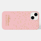 Blush Roze en Gold Glitter Name Sjabloon Case-Mate iPhone Case (Achterkant (horizontaal))
