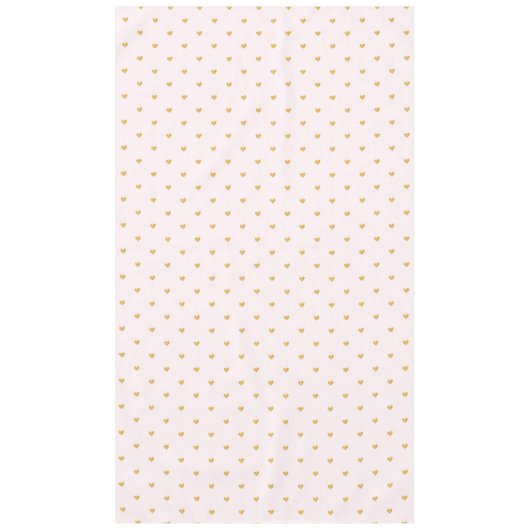 Blush roze en Gold Hearts Tafelkleed (Voorkant)
