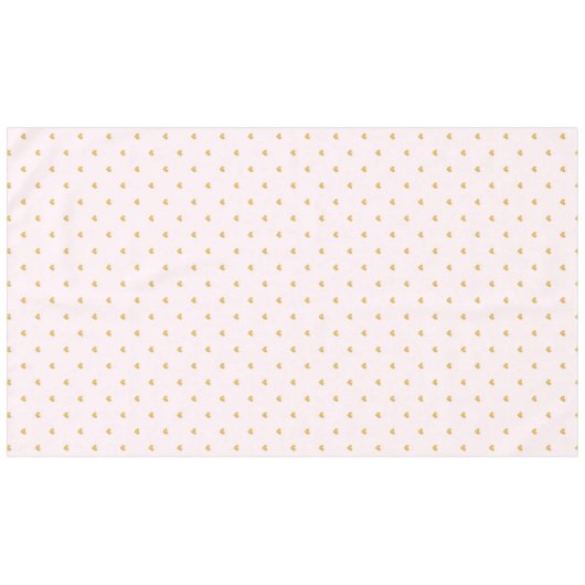 Blush roze en Gold Hearts Tafelkleed (Voorkant (Horizontaal))