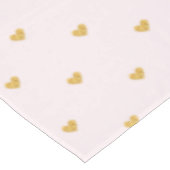 Blush roze en Gold Hearts Tafelkleed (Gekanteld)