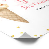 Blush roze en Gold Ice Cream Hartelijk dank voor u Poster (Hoek)
