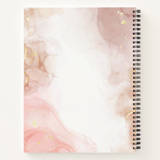 Blush roze en Gold Ink persoonlijke lesson-laptop Notitieboek (Achterkant)