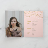 Blush roze en Gold Photo Quinceanera (Binnen)