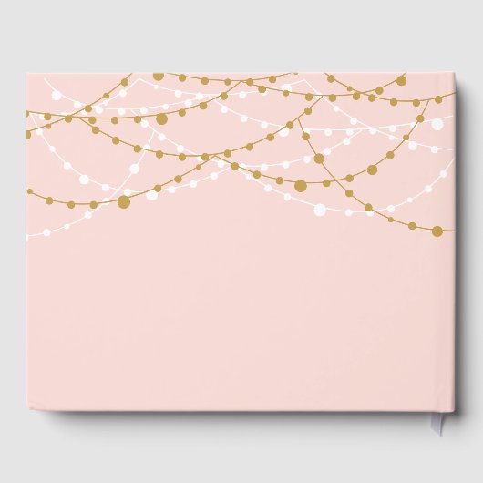 Blush roze en Gold Photo Quinceanera Gastenboek (Achterkant)