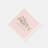 Blush roze en Gold Valentijns Heart Geëerd Servet (Hoek)