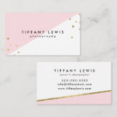 Blush Roze en Gold Visitekaartjes (Voorkant / Achterkant)