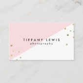 Blush Roze en Gold Visitekaartjes (Voorkant)