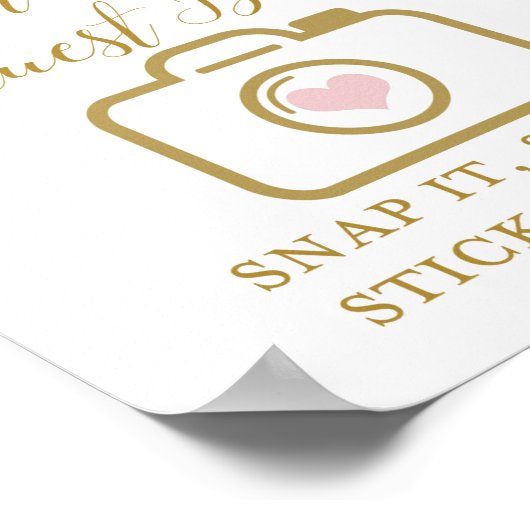 Blush Roze en Gold Vrijgezellenfeest Sign Poster (Hoek)