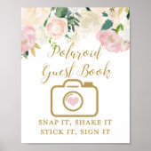 Blush Roze en Gold Vrijgezellenfeest Sign Poster (Voorkant)