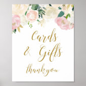 Blush Roze en Gold Vrijgezellenfeest Sign Poster (Voorkant)