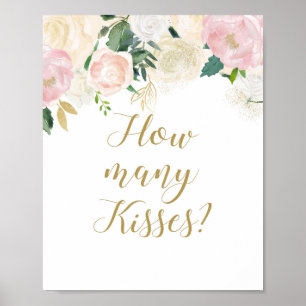 Blush Roze en Gold Vrijgezellenfeest Sign Poster