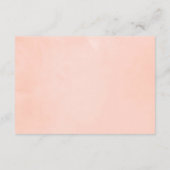 Blush Roze en Goud Bloemen Bruids Gift Registry Informatiekaartje (Achterkant)